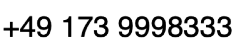 Telefonnummer des Vereins, als Bild dargestellt